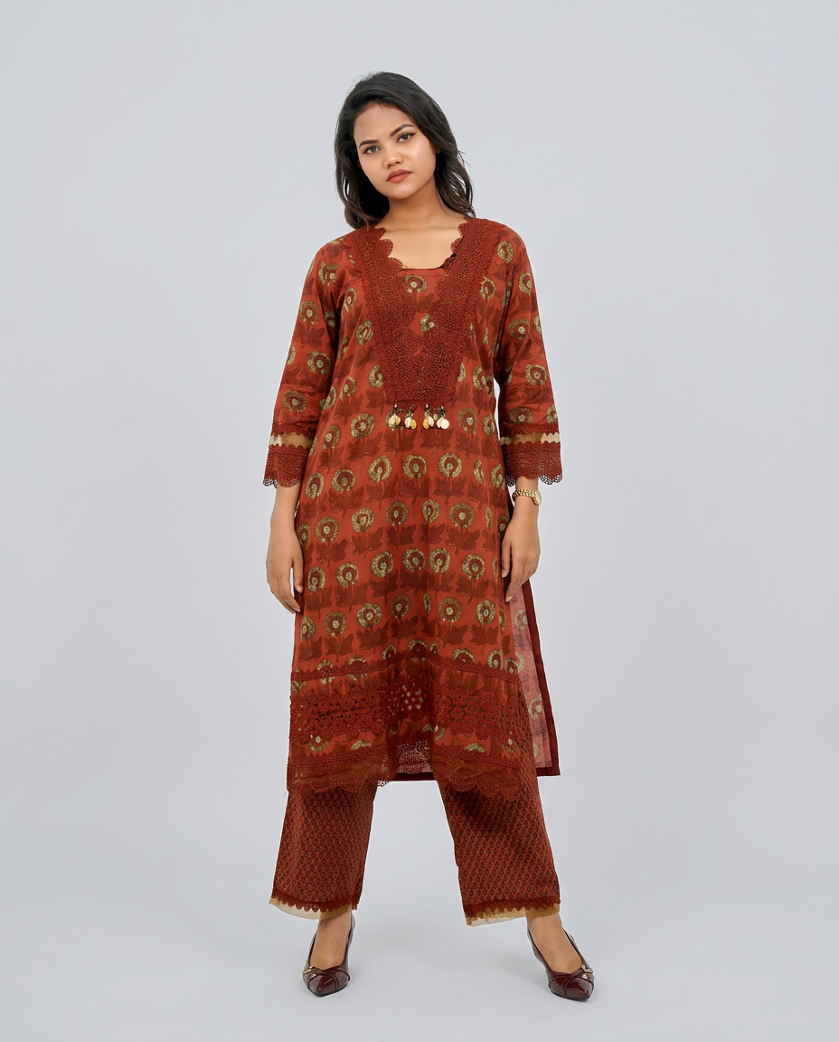 Earthy Rust cotton set