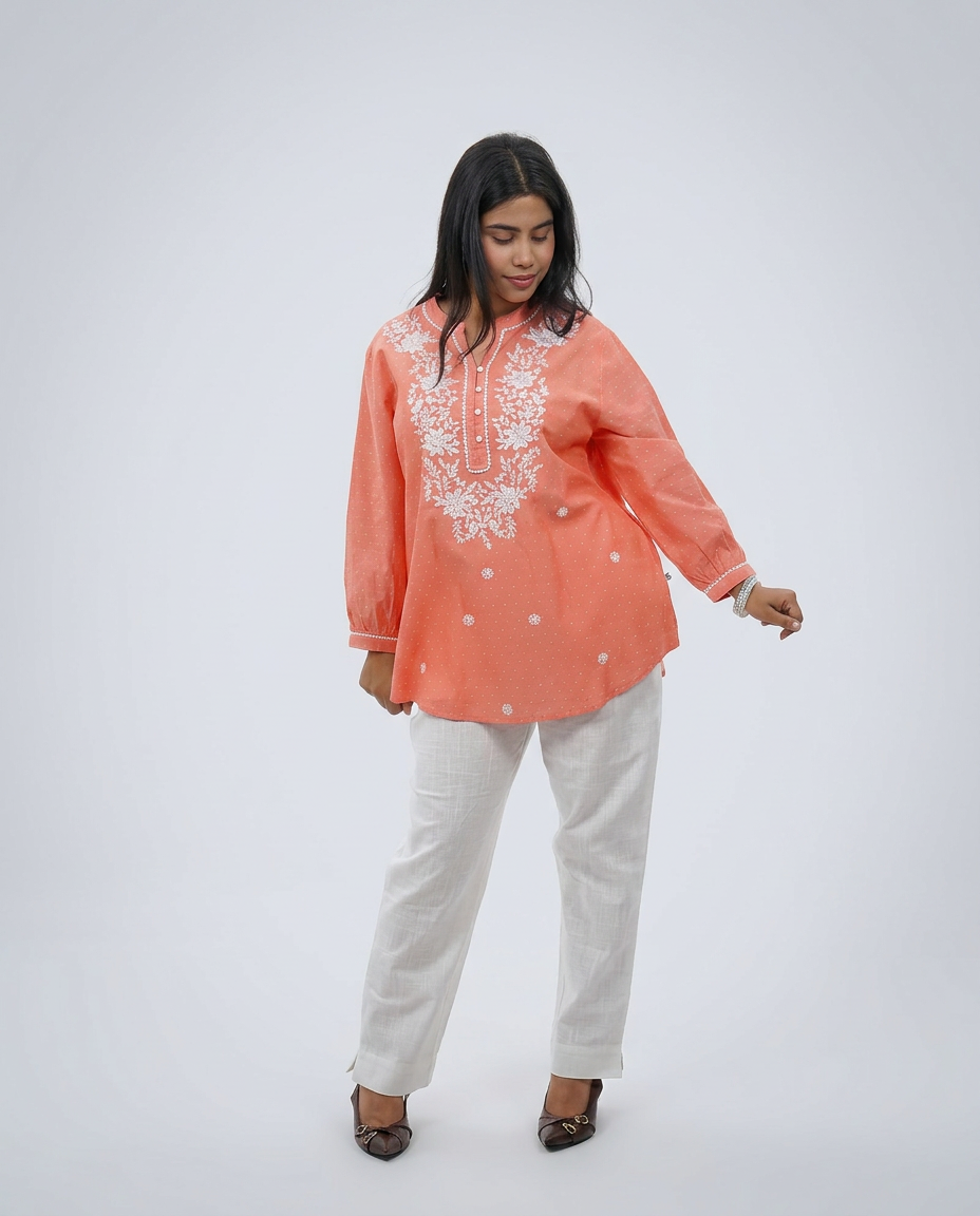 Peach Cotton Top
