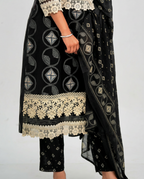 Jet Black cotton Kurta set