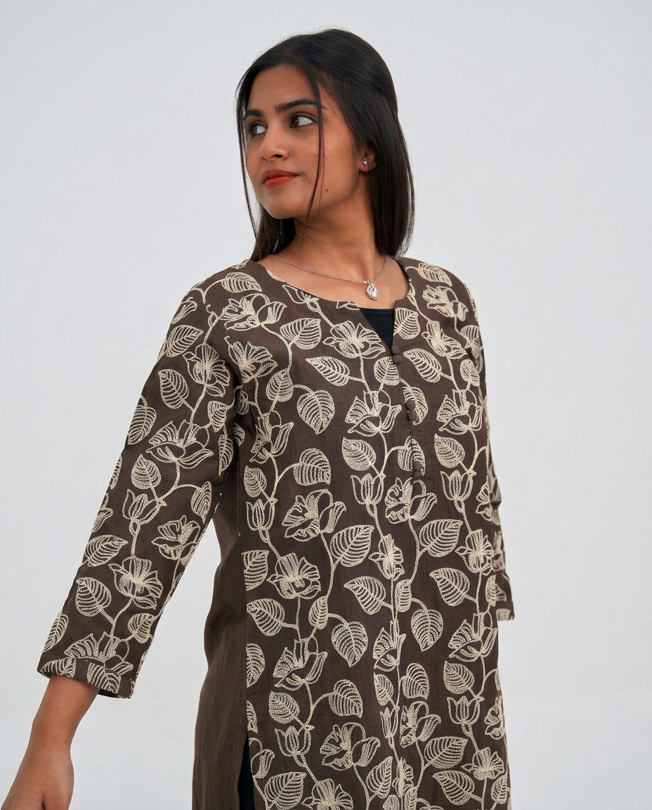 Brown Kurta  set