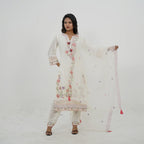 Off-White Cutwork Kurta  Set