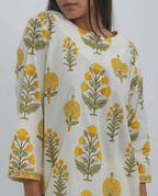 White Cotton Floral Cord-set
