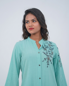 Light Green Rayon-Cotton Cord-set