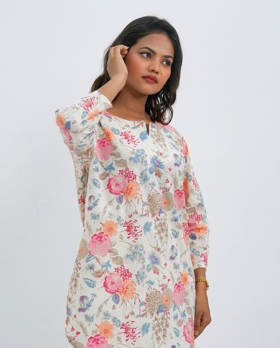 Pastel Floral Cotton Cord-set