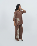 BROWN Embroidered Cord-set