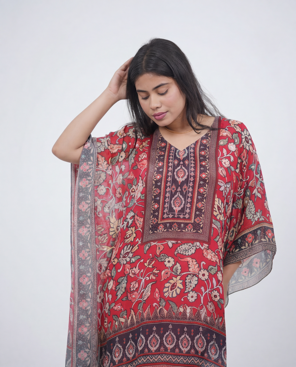 Muslin Printed Kaftan Cord-set
