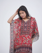 Muslin Printed Kaftan Cord-set