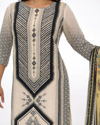 Off-White Crepe Kurta set