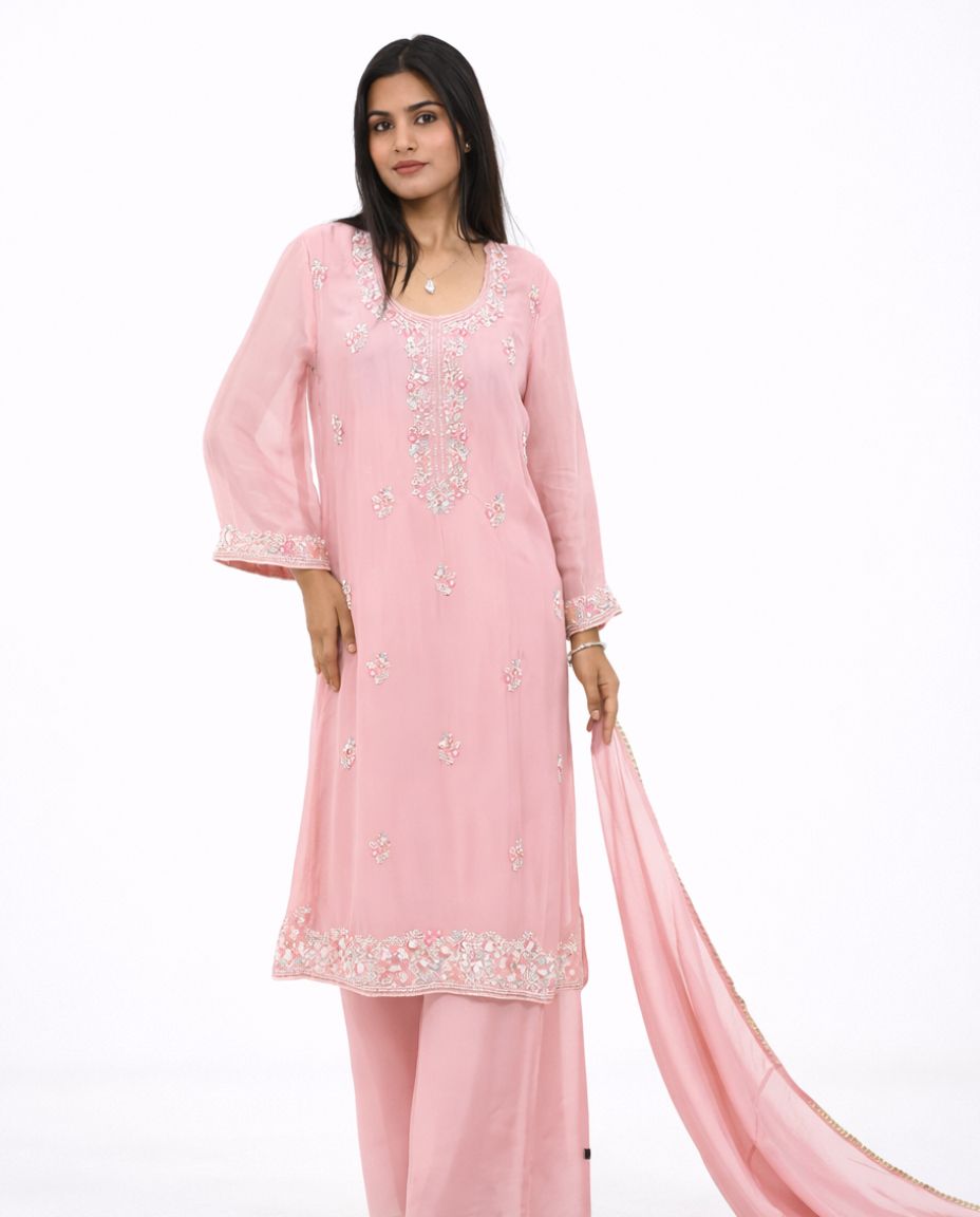 Pure Formal Pink Kurta Set