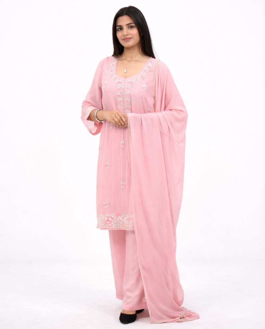 Pure Formal Pink Kurta Set