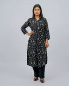 Black Muslin Kurta set