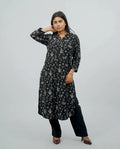 Black Muslin Kurta set