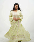 Light lime Anarkali set