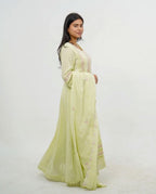 Light lime Anarkali set