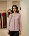 lavender long-sleeve Top