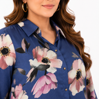 Midnight Bloom Georgette Top