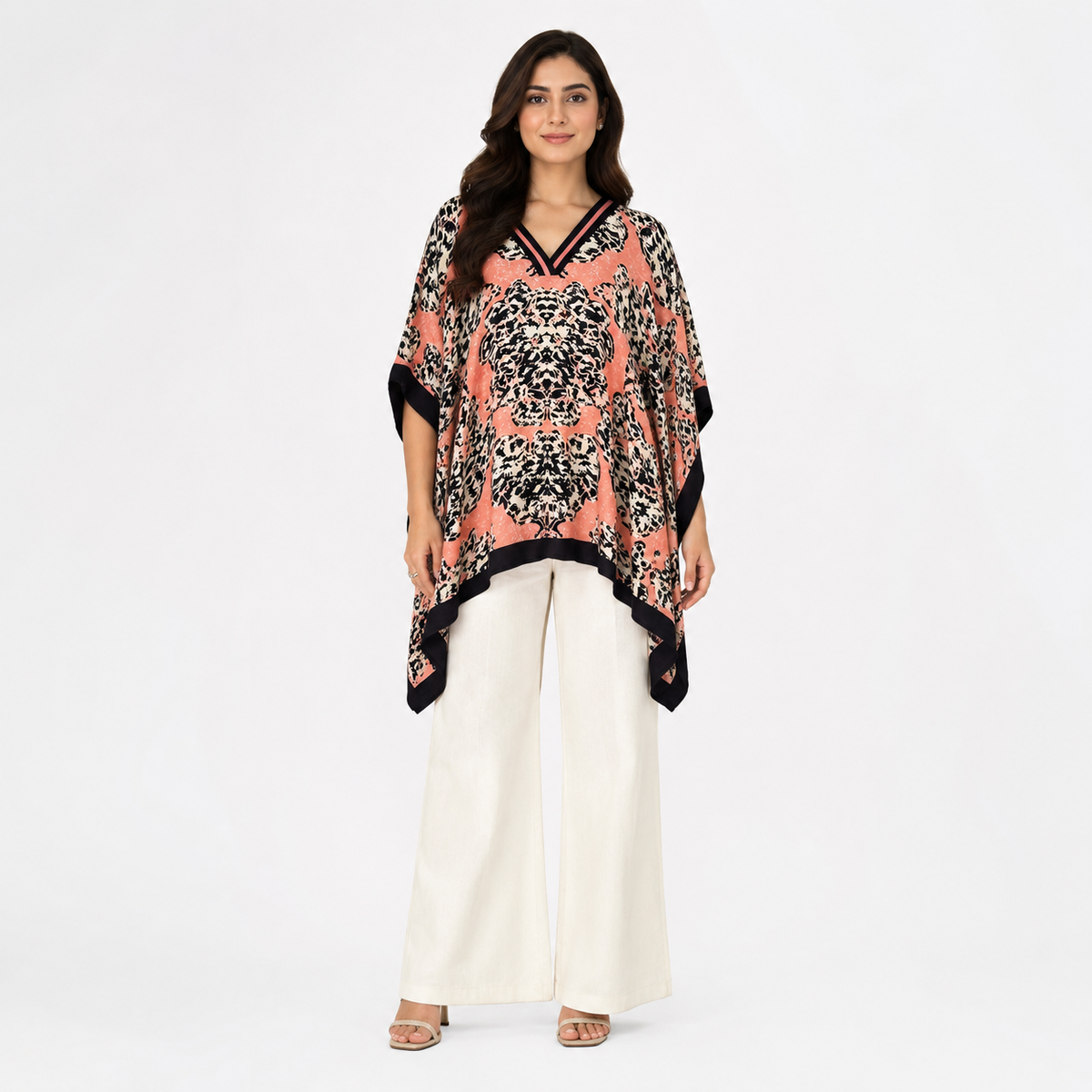 Coral Printed Top