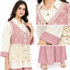 Rosé Lacework 3-Piece Cord-set