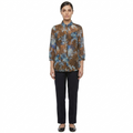 Earth & Aqua Cutwork Georgette Top