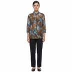 Earth & Aqua Cutwork Georgette Top