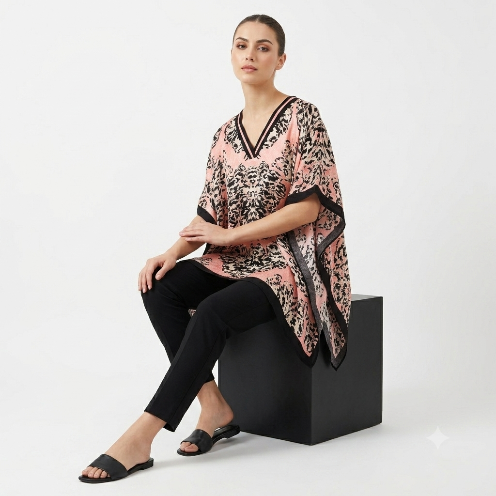 Coral Printed Top