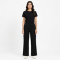 Boardroom Luxe High-Rise Parallel Pants-Black