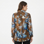 Earth & Aqua Cutwork Georgette Top