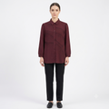 Embellished Georgette Top – Wine Red