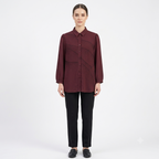 Embellished Georgette Top – Wine Red