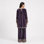 The Royal Plum Velvet Cord-set