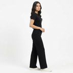 Boardroom Luxe High-Rise Parallel Pants-Black