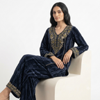 The Midnight Sapphire Velvet Cord-set