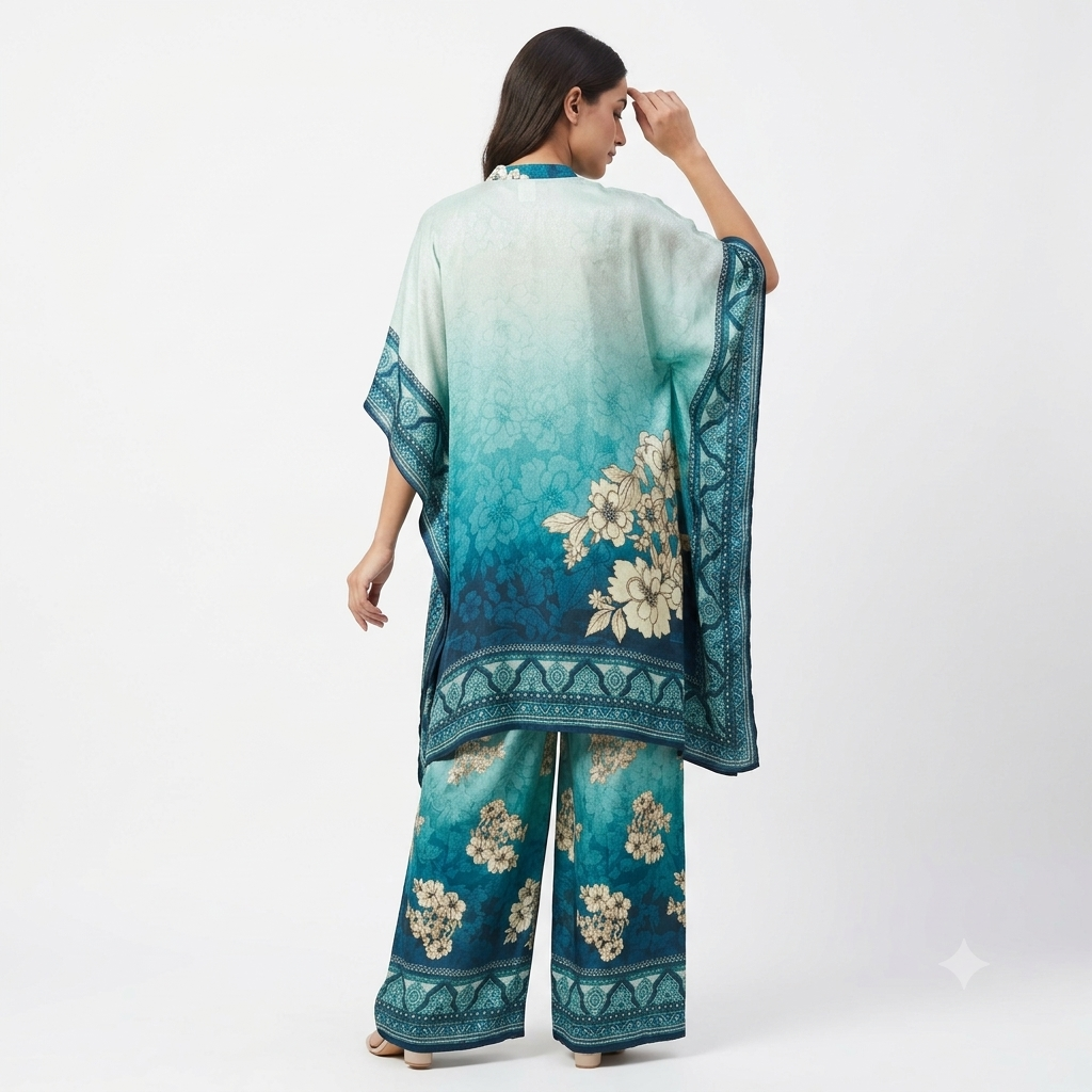 Azure Bloom Shefon  Cord-set