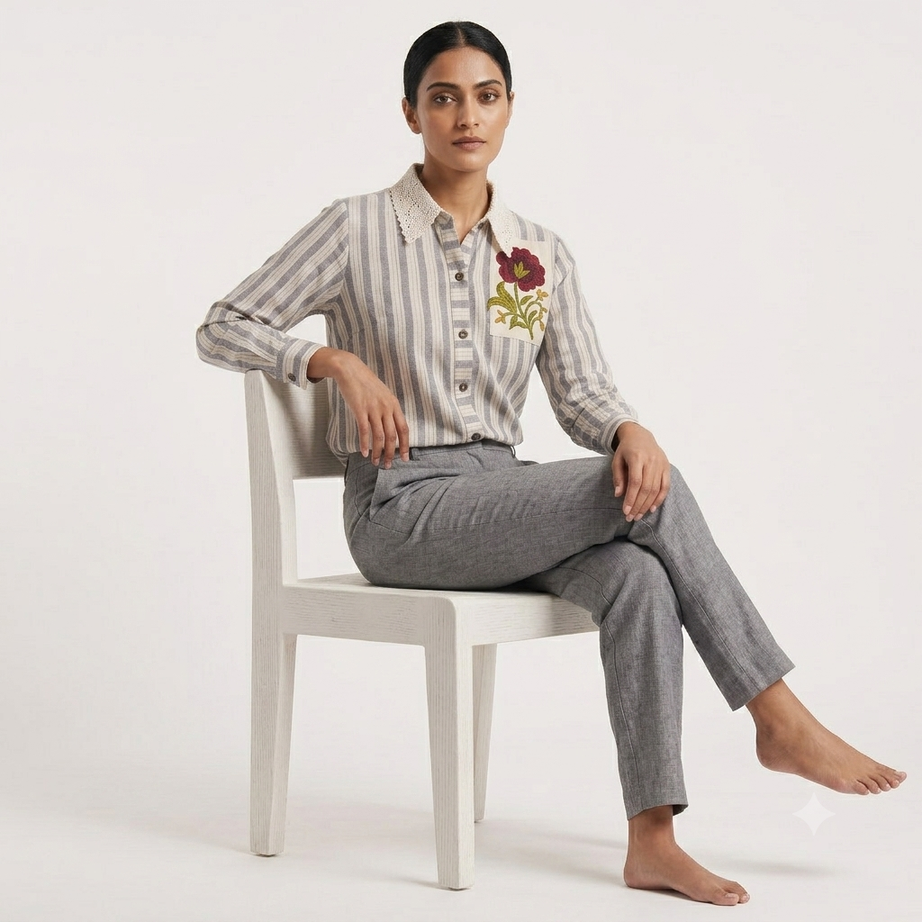 "Meadow Grace" Embroidered Top