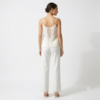 Luxe Cutwork Stretch Ankle Bottom