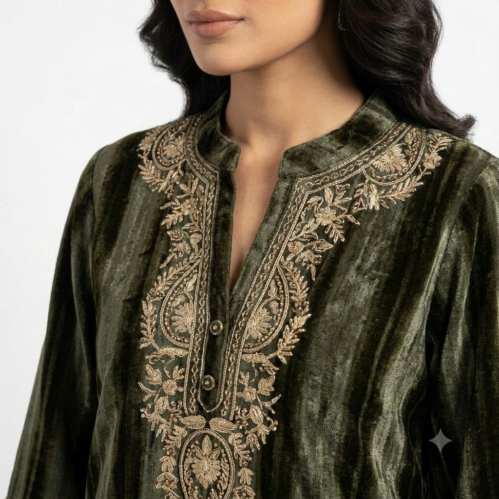 The Olive Heirloom Velvet Cord-set