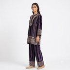 The Royal Plum Velvet Cord-set