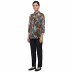 Earth & Aqua Cutwork Georgette Top