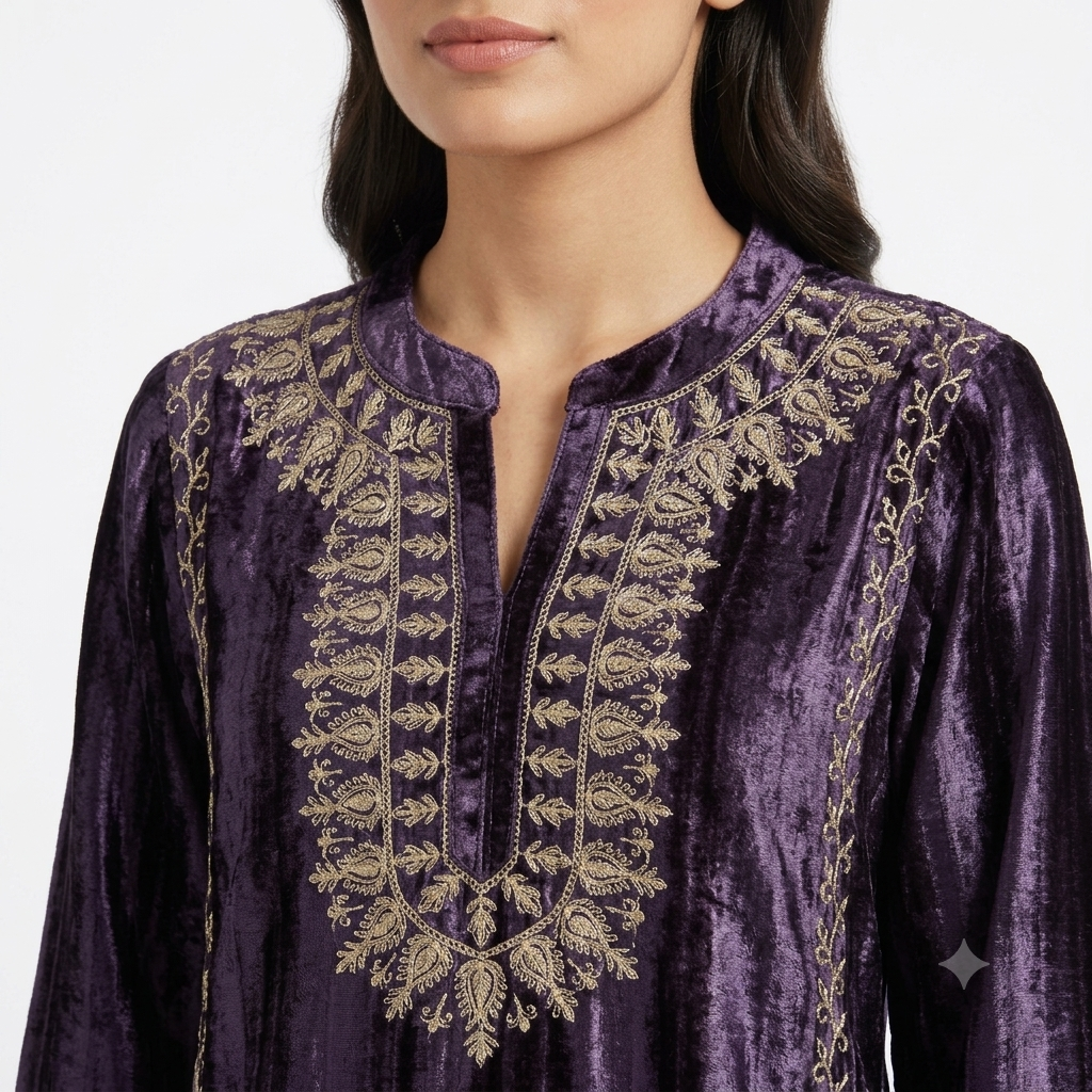 The Royal Plum Velvet Cord-set