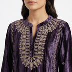 The Royal Plum Velvet Cord-set