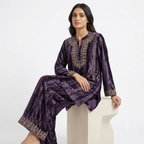 The Royal Plum Velvet Cord-set