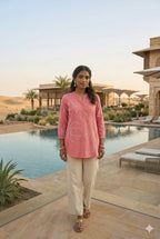 Rose pink cotton Top.