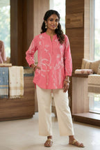 Rose pink cotton Top.