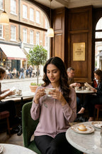 lavender long-sleeve Top