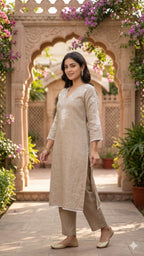 Beige linen Top