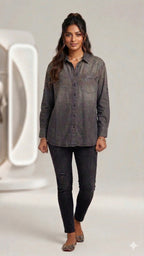 Denim Shirt Top