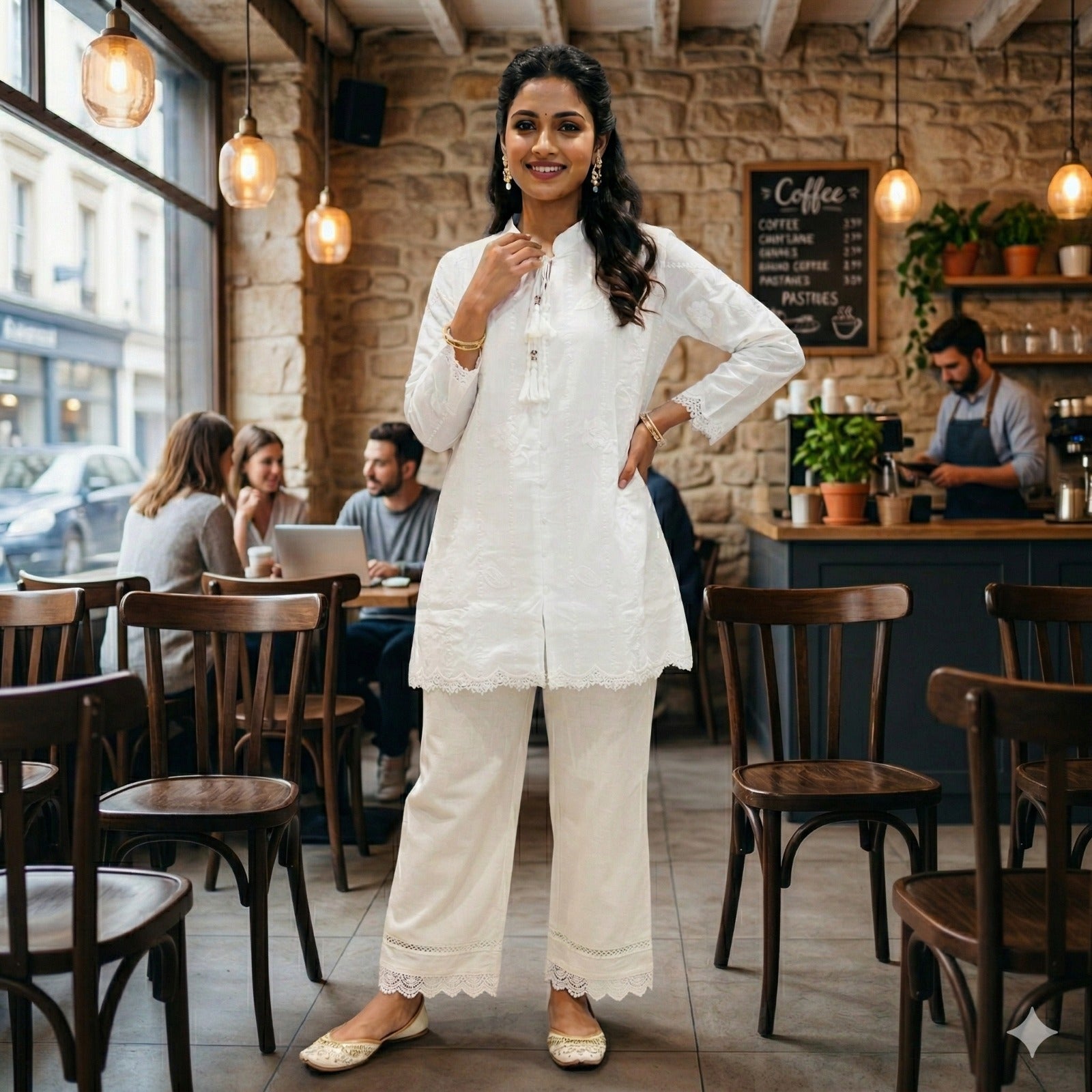 Tassel Grace Embroidered Top