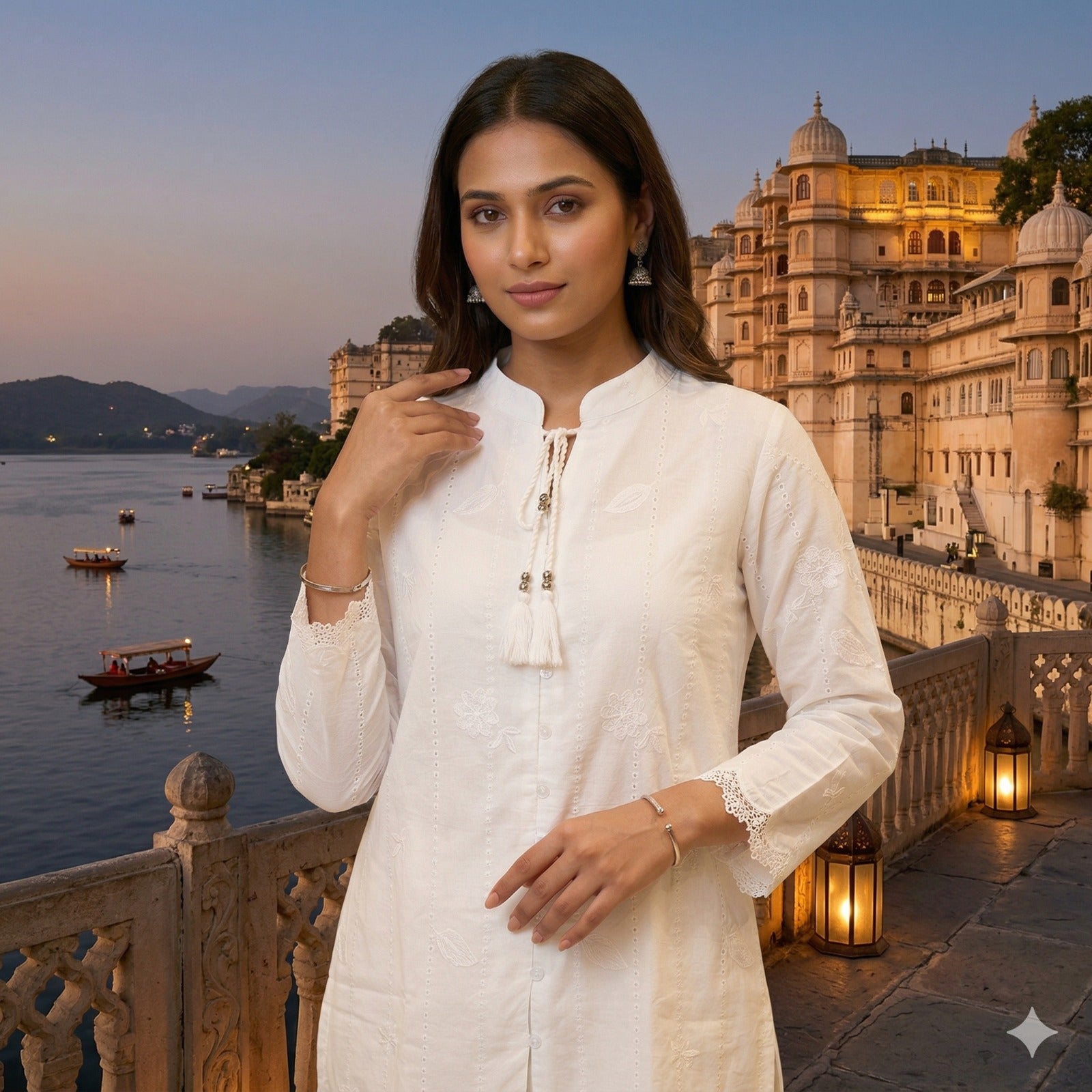 Tassel Grace Embroidered Top