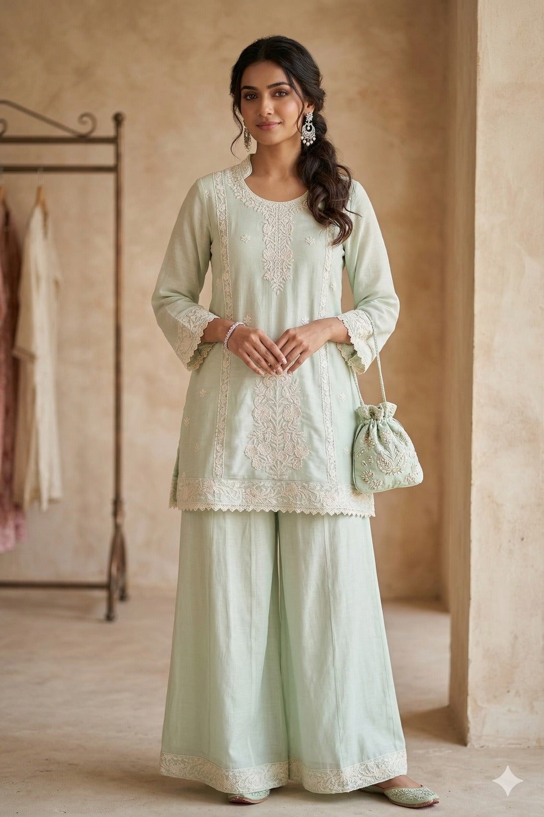 Pastel Sage Green Cord-set