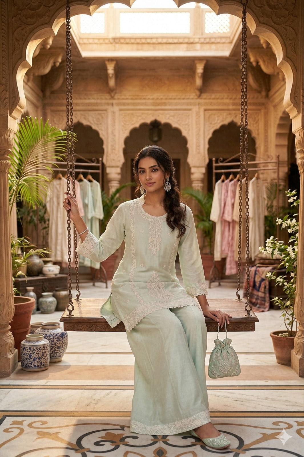 Pastel Sage Green Cord-set